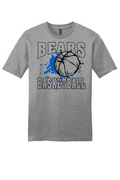 Bertha-Hewitt Bears Basketball – Blue Splash gray T-shirt mockup