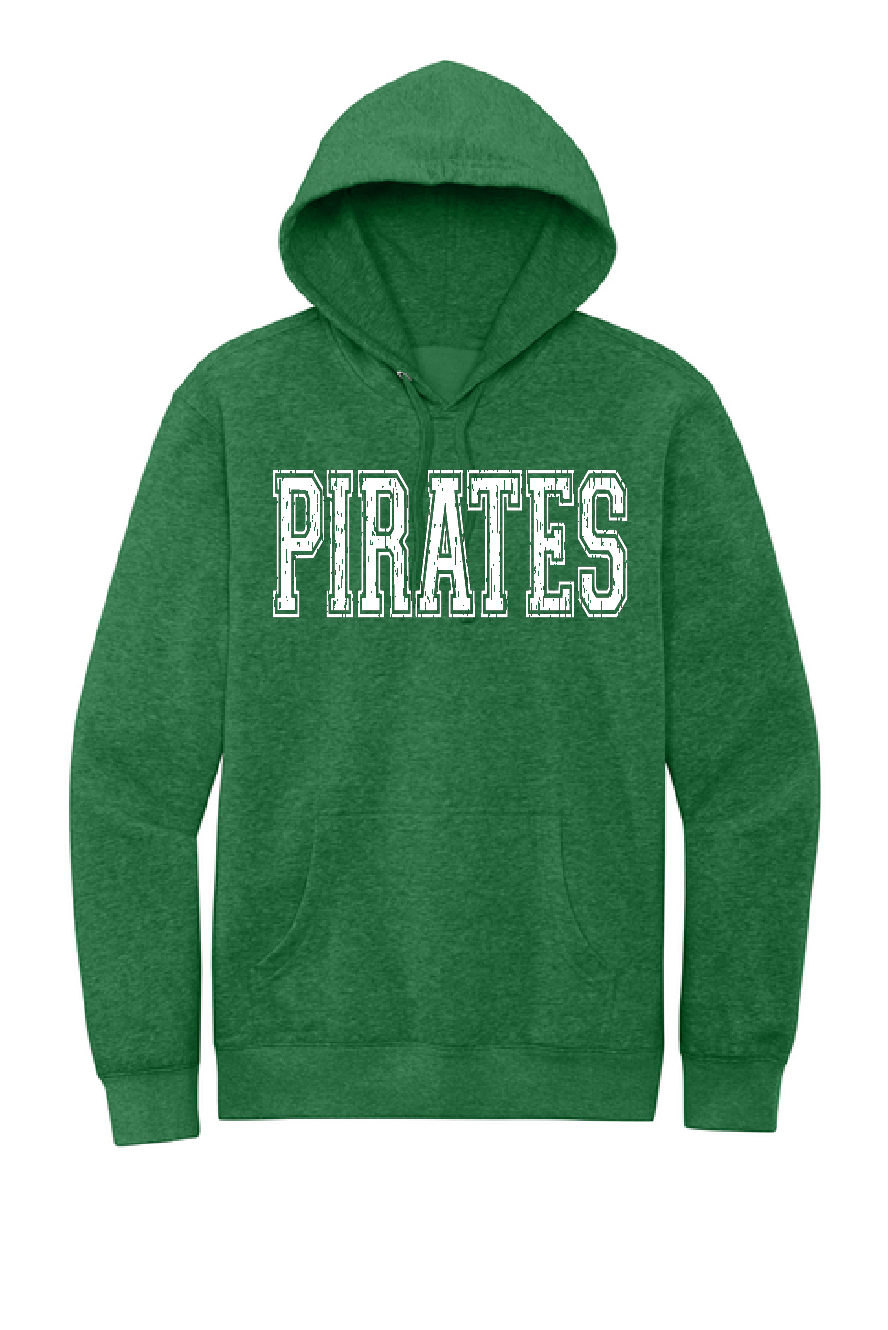 Pirates varsity green hoodie mockup