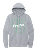 Pirates outline and script gray hoodie mockup