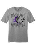 Sebeka Trojans Basketball – Purple Splash gray T-shirt mockup
