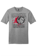 Staples-Motley Cardinals Basketball – Red Splash on gray T-shirt